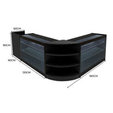 "ASTRO" Set med LED-belysta Butiksmoduler LM60 + 2xK1500 + TB60 – Svart