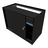 "HYPERION" Set med LED-belysta Butiksmoduler LM60 + B1200 + K1200 + TB60 – Svart