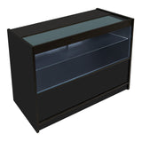 "THEIA" Set med LED-belysta Butiksmoduler LM60 + K1200 + C1200 + TB60 – Svart