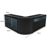 "TRITON" Set med LED-belysta Butiksmoduler CM60+K1500+B1500 – Svart