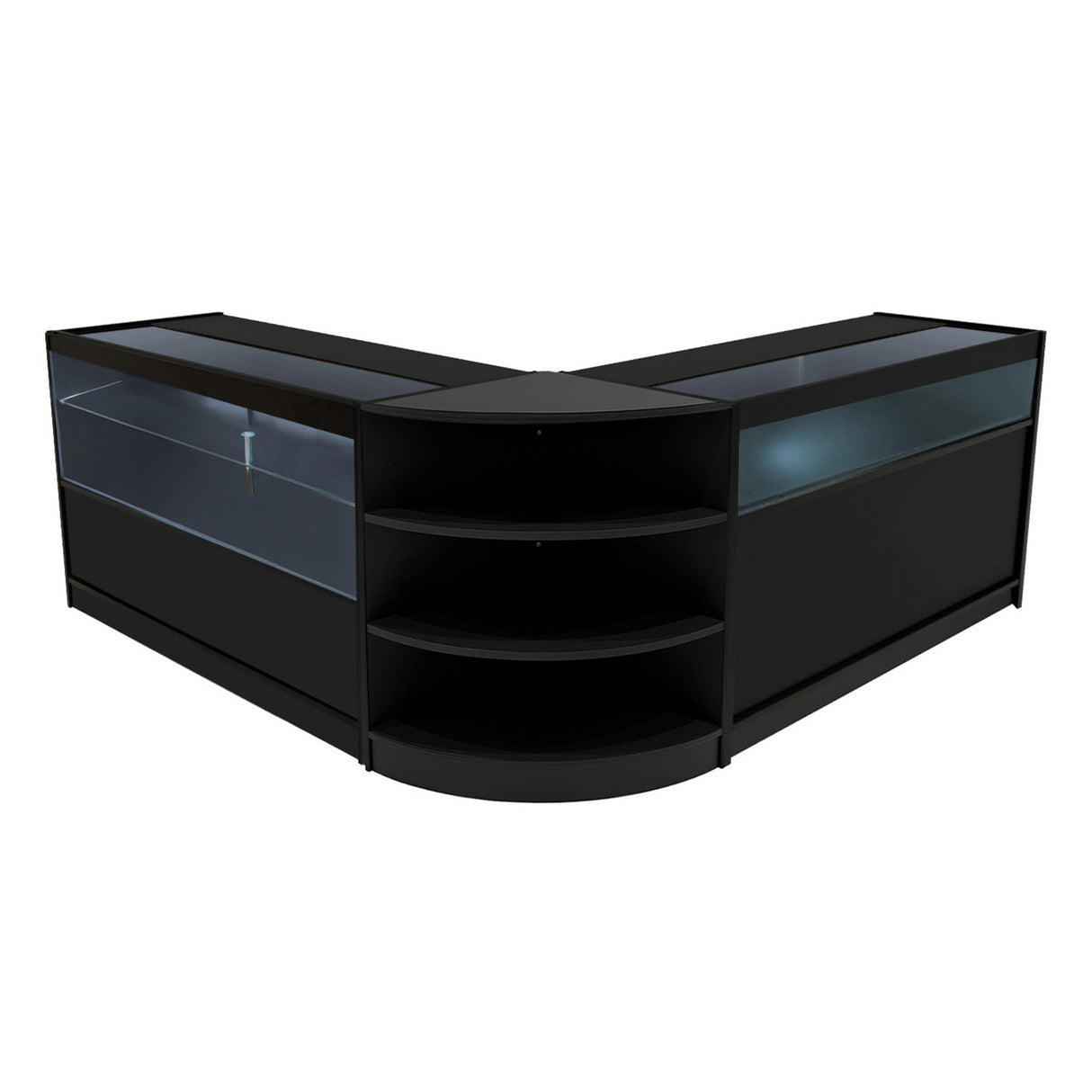 "HARMONIA" Set med LED-belysta Butiksmoduler LM60+B1500+C1500 – Svart