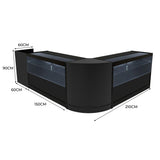 "PHOENIX" Set med LED-belysta Butiksmoduler CM60 + 2xC1500 + TB60 – Svart