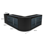 "ARIES" Set med LED-belysta Butiksmoduler CM60 + 2xK1500 + TB60 – Svart
