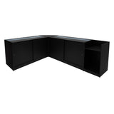 "GRAVITY" Set med LED-belysta Butiksmoduler CM60 + B1500 + C1500 + TB60 – Svart