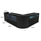 "GRAVITY" Set med LED-belysta Butiksmoduler CM60 + B1500 + C1500 + TB60 – Svart