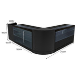 "VEGA" Set med LED-belysta Butiksmoduler CM60 + K1500 + C1500 + TB60 – Svart