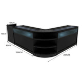 "SAGITTARIUS " Set med LED-belysta Butiksmoduler LM60 + 2xB1500 + TB60 – Svart