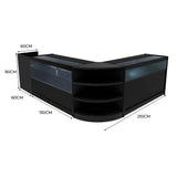 "EUROPA" Set med LED-belysta Butiksmoduler LM60 + B1500 + C1500 + TB60 – Svart