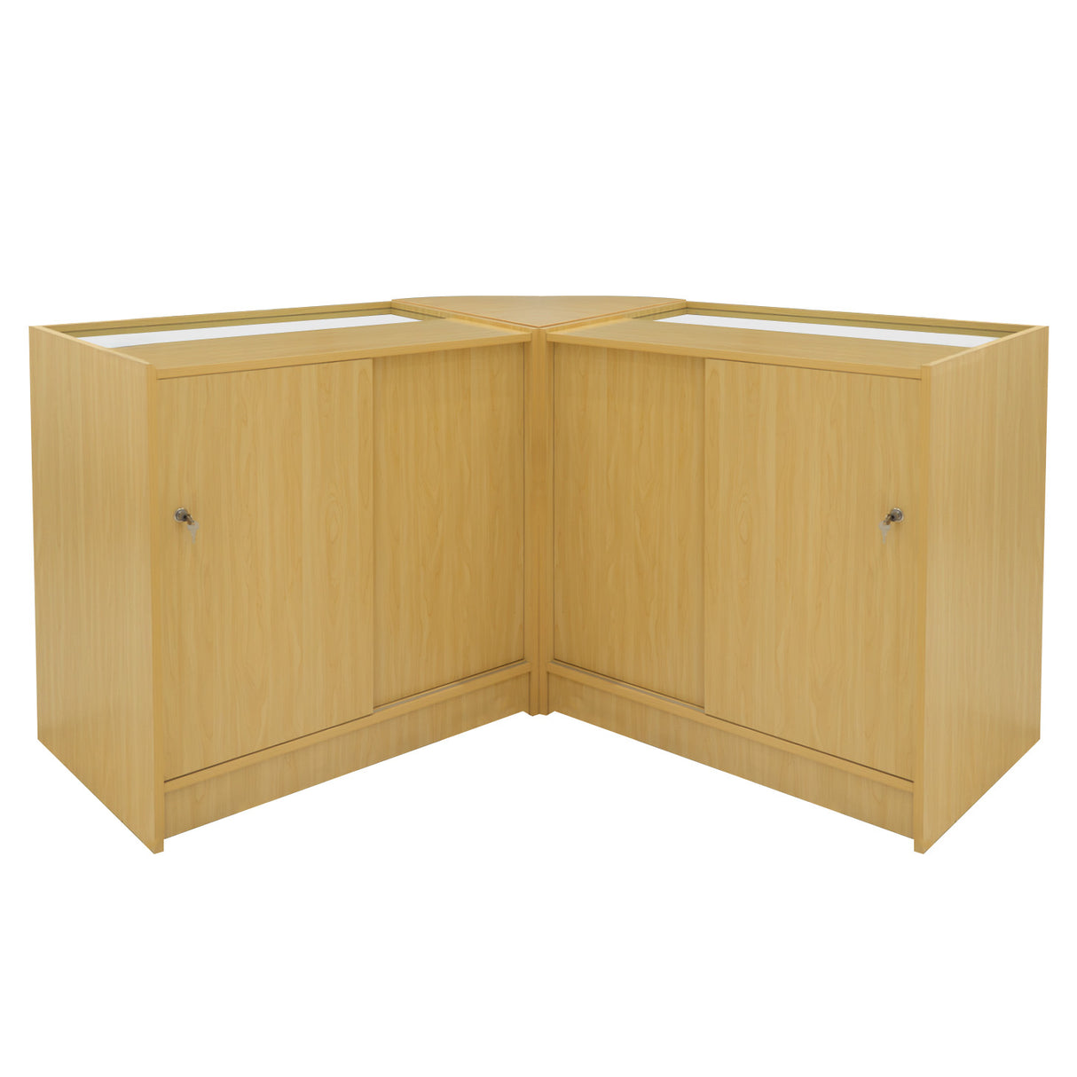 "SELENE" Set med LED-belysta Butiksmoduler CM60+ 2x C900 – Lönnfärgad finish