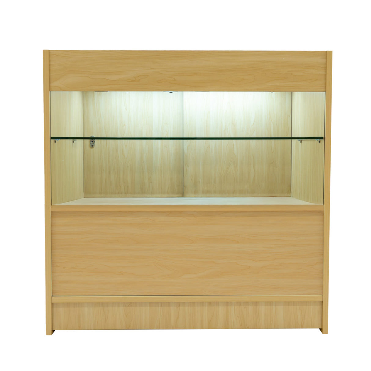 "SELENE" Set med LED-belysta Butiksmoduler CM60+ 2x C900 – Lönnfärgad finish