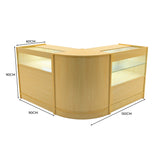 "ADONIS" Set med LED-belysta Butiksmoduler CM60+B900+C900 – Lönnfärgad finish