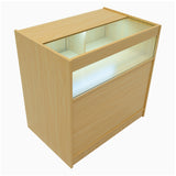 "ADONIS" Set med LED-belysta Butiksmoduler CM60+B900+C900 – Lönnfärgad finish