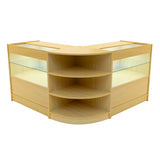 "ANDROMEDA" Set med LED-belysta Butiksmoduler LM60+ 2x C900 – Lönnfärgad finish