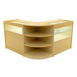 "HARMONIA" Set med LED-belysta Butiksmoduler LM60+B900+C900 – Lönnfärgad finish