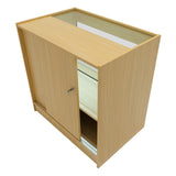 "PHOENIX" Set med LED-belysta Butiksmoduler CM60 + 2xC900 + TB60 – Lönnfärgad finish