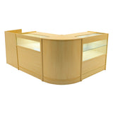 "GRAVITY" Set med LED-belysta Butiksmoduler CM60 + B900 + C900 + TB60 – Lönnfärgad finish