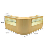 "SELENE" Set med LED-belysta Butiksmoduler CM60+ 2x C1200 – Lönnfärgad finish