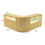 "ADONIS" Set med LED-belysta Butiksmoduler CM60+B1200+C1200 – Lönnfärgad finish
