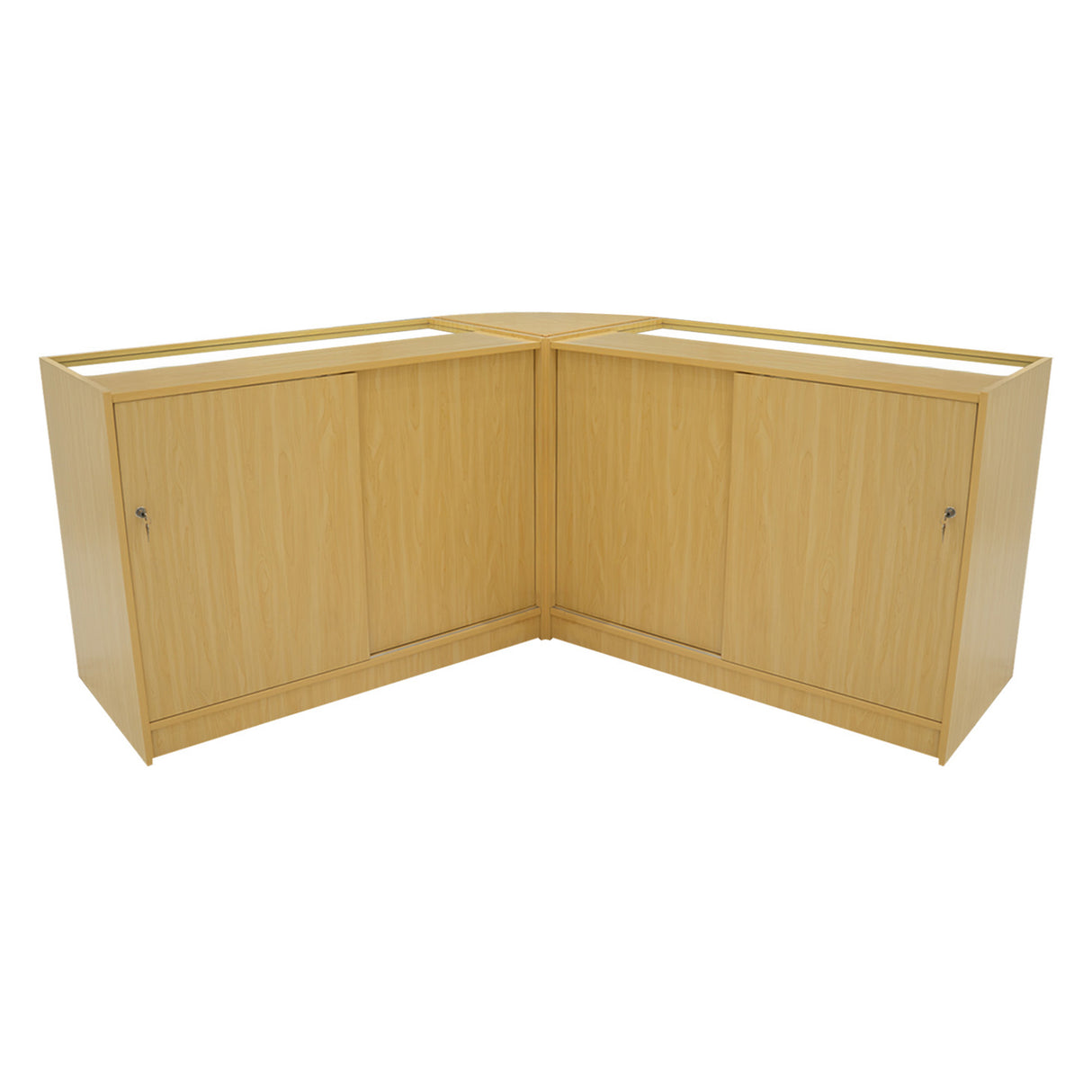 "HERA" Set med LED-belysta Butiksmoduler CM60+K1200+C1200 – Lönnfärgad finish