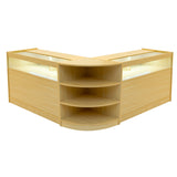 "THESEUS" Set med LED-belysta Butiksmoduler LM60+ 2x B1200 – Lönnfärgad finish
