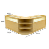 "THESEUS" Set med LED-belysta Butiksmoduler LM60+ 2x B1200 – Lönnfärgad finish