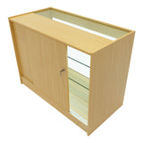 "POLARIS" Set med LED-belysta Butiksmoduler CM60 + B1200 + K1200 + TB60 – Lönnfärgad finish