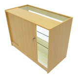 "VEGA" Set med LED-belysta Butiksmoduler CM60 + K1200 + C1200 + TB60 – Lönnfärgad finish