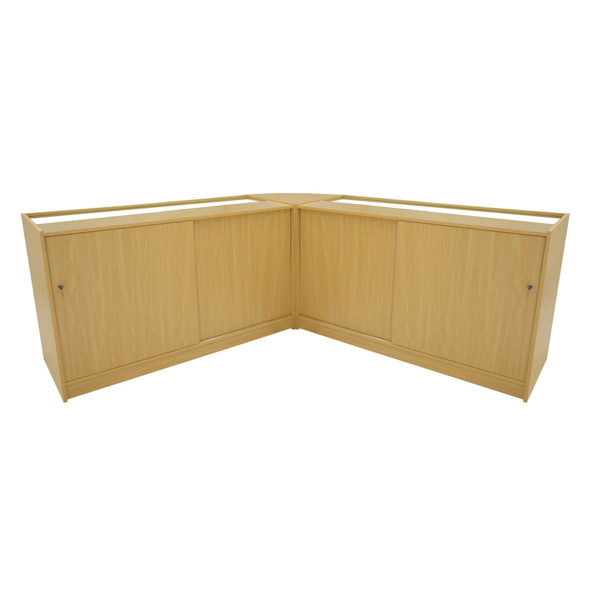 "IRIS" Set med LED-belysta Butiksmoduler CM60+ 2x B1500 – Lönnfärgad finish