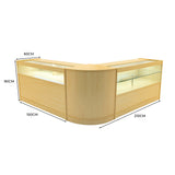 "ADONIS" Set med LED-belysta Butiksmoduler CM60+B1500+C1500 – Lönnfärgad finish