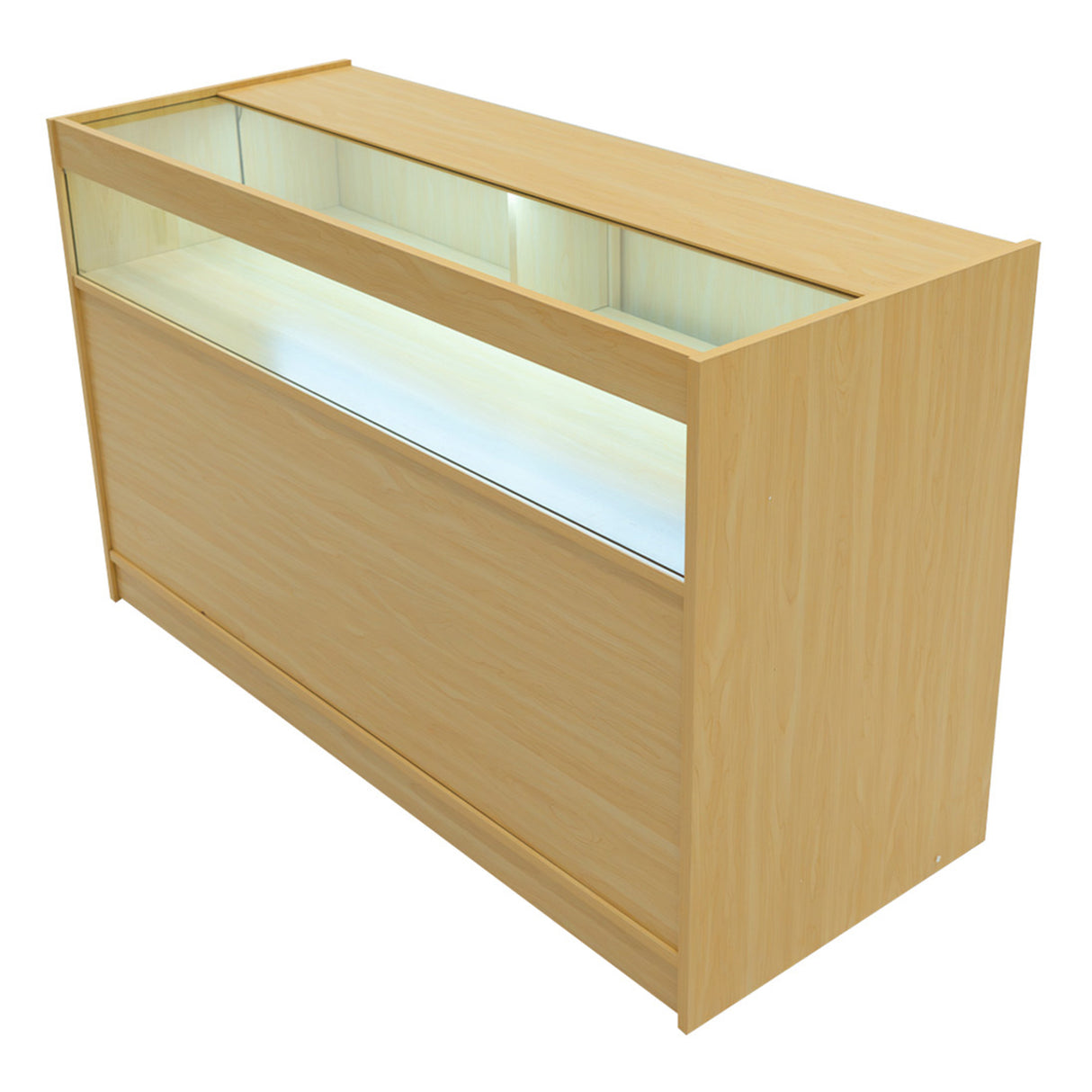 "TRITON" Set med LED-belysta Butiksmoduler CM60+K1500+B1500 – Lönnfärgad finish