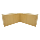 "HARMONIA" Set med LED-belysta Butiksmoduler LM60+B1500+C1500 – Lönnfärgad finish