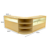 "HARMONIA" Set med LED-belysta Butiksmoduler LM60+B1500+C1500 – Lönnfärgad finish