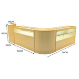 "GRAVITY" Set med LED-belysta Butiksmoduler CM60 + B1500 + C1500 + TB60 – Lönnfärgad finish