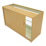 "VEGA" Set med LED-belysta Butiksmoduler CM60 + K1500 + C1500 + TB60 – Lönnfärgad finish