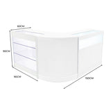 "TRITON" Set med LED-belysta Butiksmoduler CM60+K900+B900 – Vit