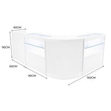 "PHOENIX" Set med LED-belysta Butiksmoduler CM60 + 2xC900 + TB60 – Vit