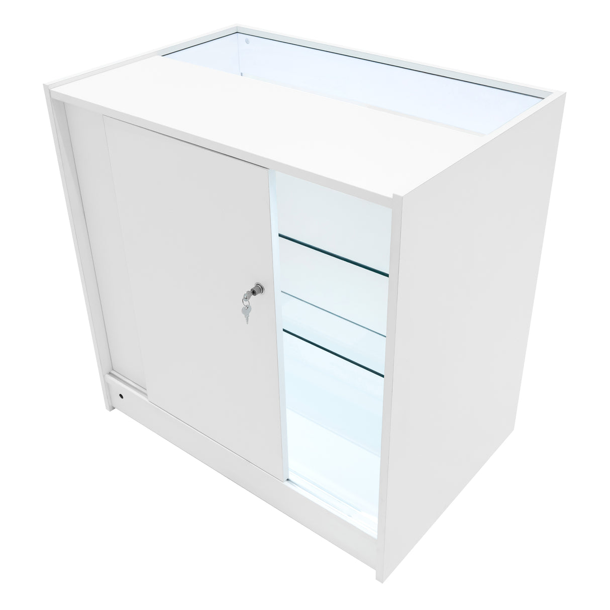 "POLARIS" Set med LED-belysta Butiksmoduler CM60 + B900 + K900 + TB60 – Vit