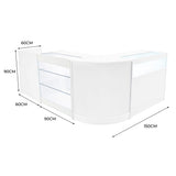 "POLARIS" Set med LED-belysta Butiksmoduler CM60 + B900 + K900 + TB60 – Vit