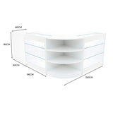"ASTRO" Set med LED-belysta Butiksmoduler LM60 + 2xK900 + TB60 – Vit