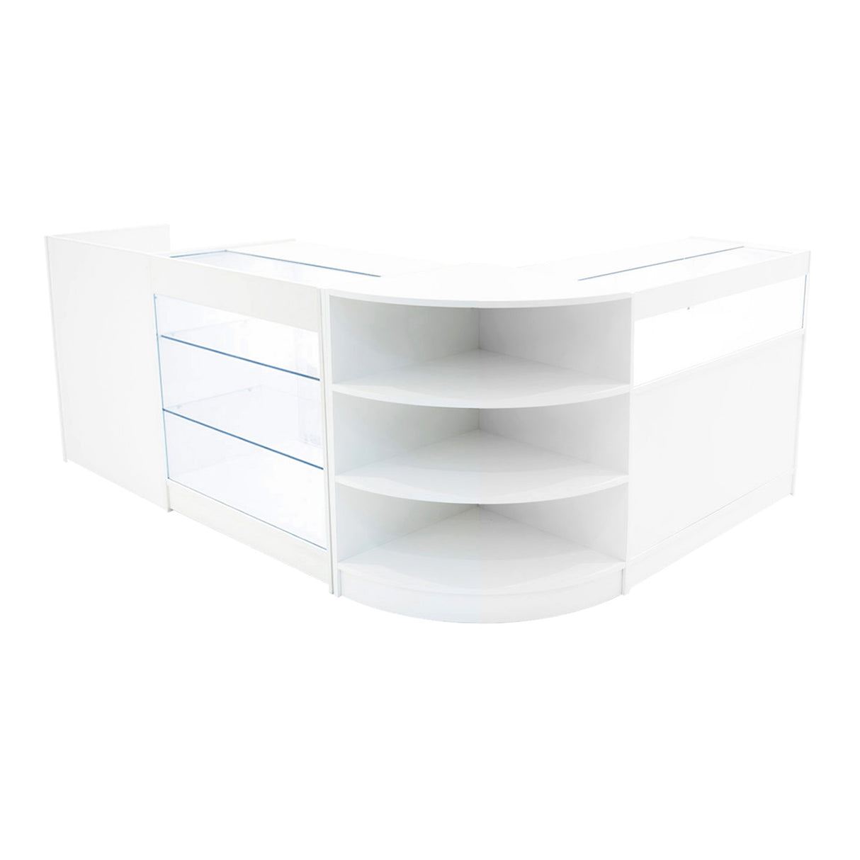 "HYPERION" Set med LED-belysta Butiksmoduler LM60 + B900 + K900 + TB60 – Vit