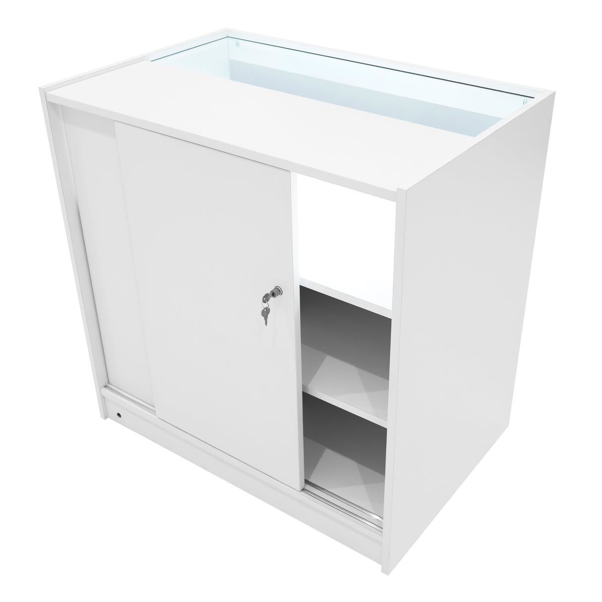 "THEIA" Set med LED-belysta Butiksmoduler LM60 + K900 + C900 + TB60 – Vit