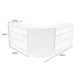 "HELIOS" Set med LED-belysta Butiksmoduler CM60+ 2x K1200 – Vit