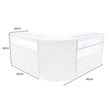 "ADONIS" Set med LED-belysta Butiksmoduler CM60+B1200+C1200 – Vit