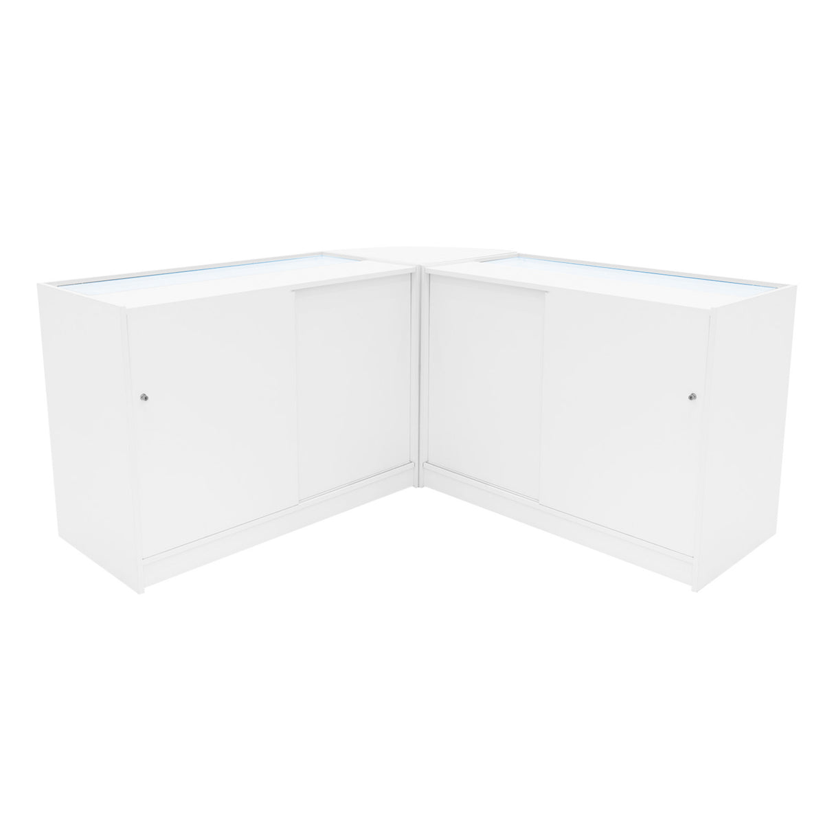 "HERA" Set med LED-belysta Butiksmoduler CM60+K1200+C1200 – Vit