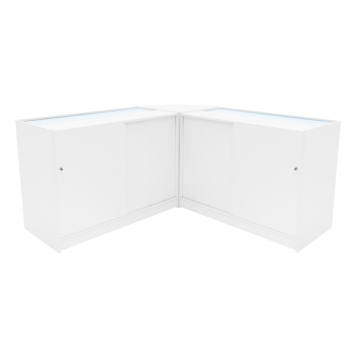 "TRITON" Set med LED-belysta Butiksmoduler CM60+K1200+B1200 – Vit
