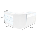 "TRITON" Set med LED-belysta Butiksmoduler CM60+K1200+B1200 – Vit