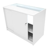 "GRAVITY" Set med LED-belysta Butiksmoduler CM60 + B1200 + C1200 + TB60 – Vit