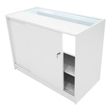 "POLARIS" Set med LED-belysta Butiksmoduler CM60 + B1200 + K1200 + TB60 – Vit