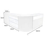 "POLARIS" Set med LED-belysta Butiksmoduler CM60 + B1200 + K1200 + TB60 – Vit