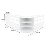 "ECLIPSE" Set med LED-belysta Butiksmoduler LM60 + 2xC1200 + TB60 – Vit